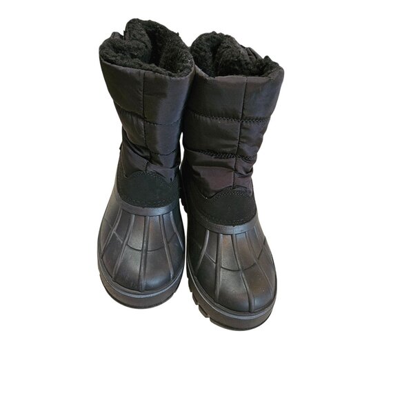 Lands End Youth Flurry Max Snow Boots Size 6 Black Waterproof Insulated Winter S - Picture 1 of 7